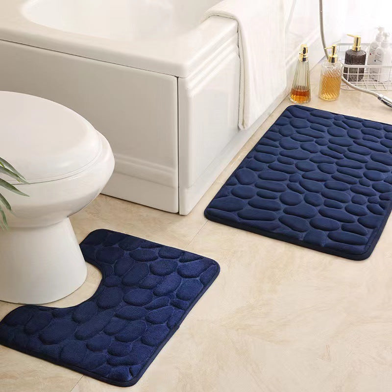 Simple Pebble Memory Sponge U-shaped Floor Mat