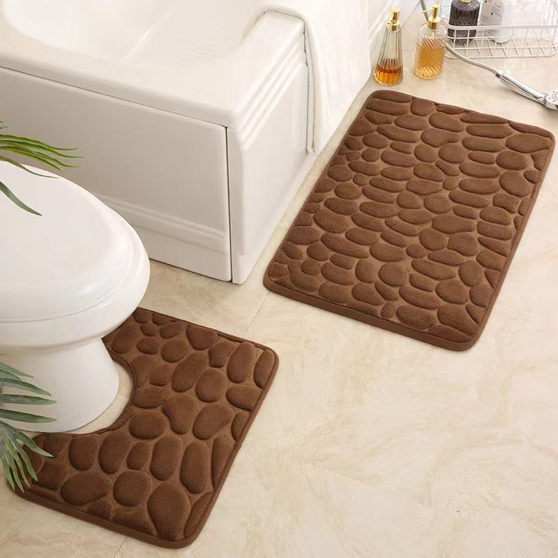 Simple Pebble Memory Sponge U-shaped Floor Mat